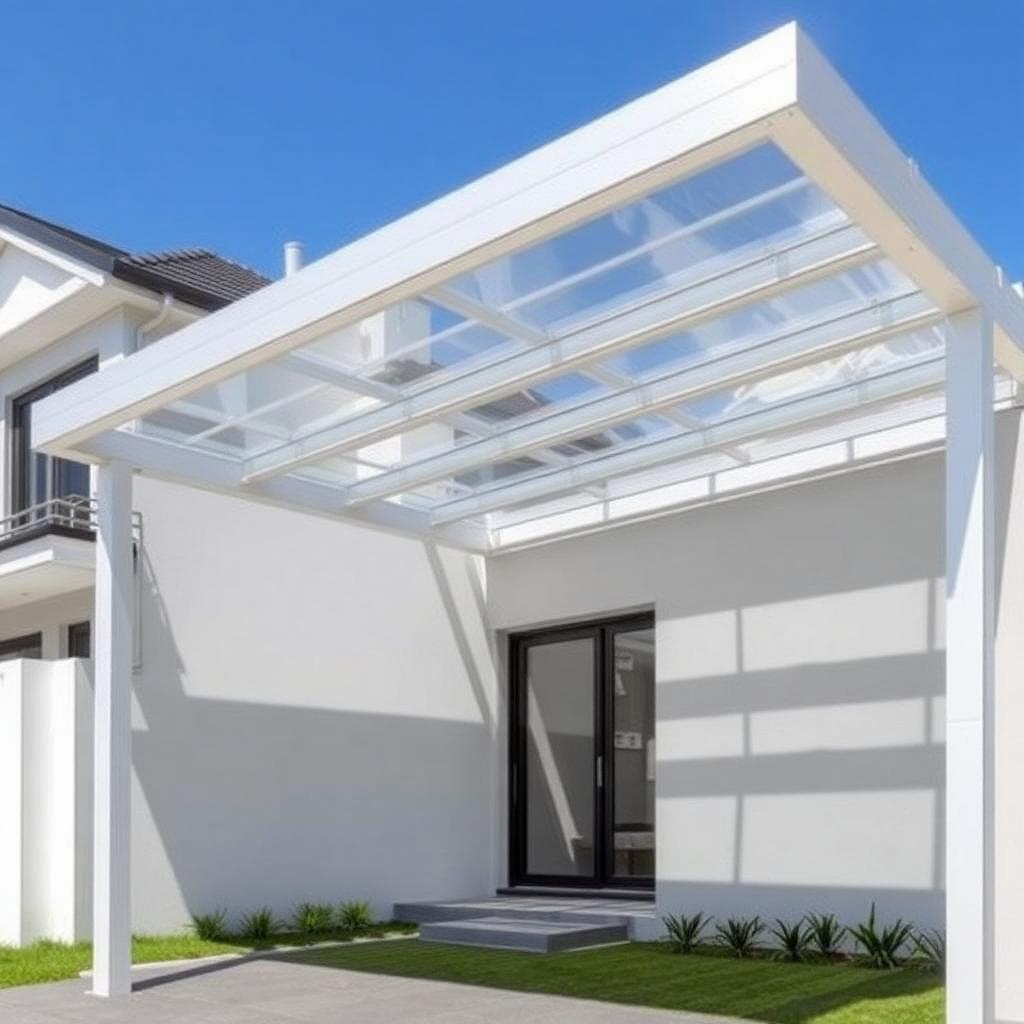 Cantilevered aluminium carport