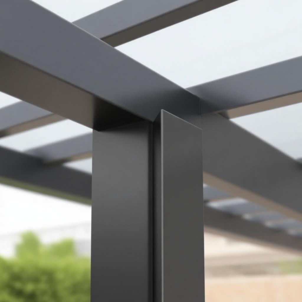 Carport post and beam detail