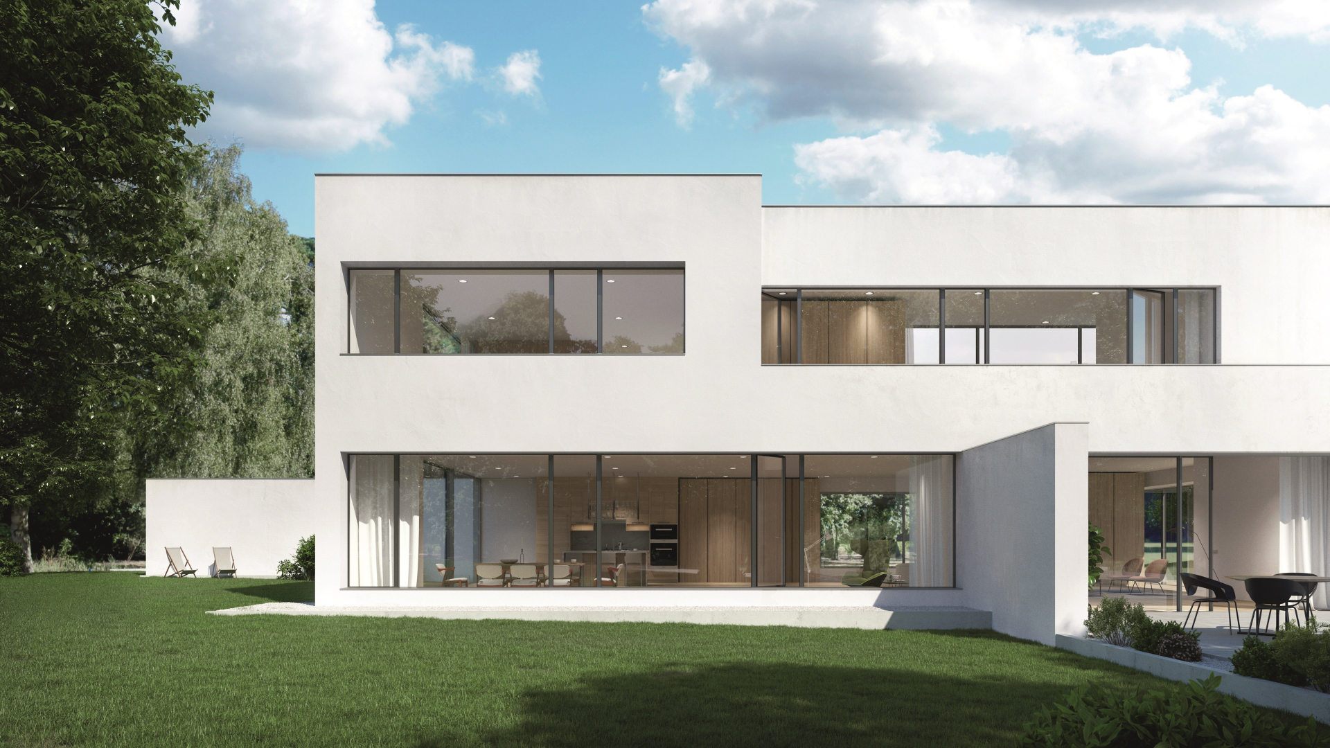 Aluminium windows — modern interior
